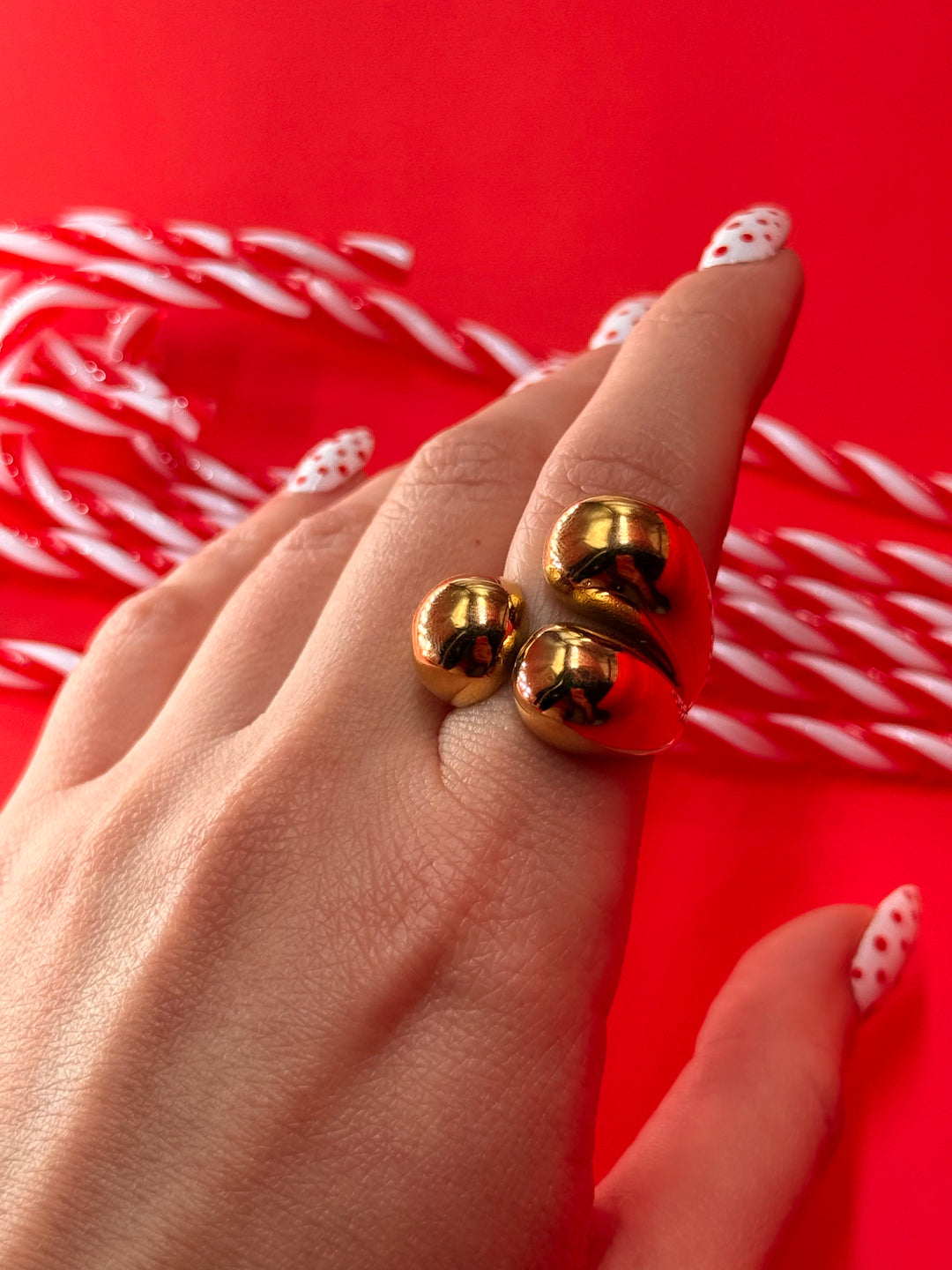 Bubble δαχτυλίδι από ανοξείδωτο ατσάλι