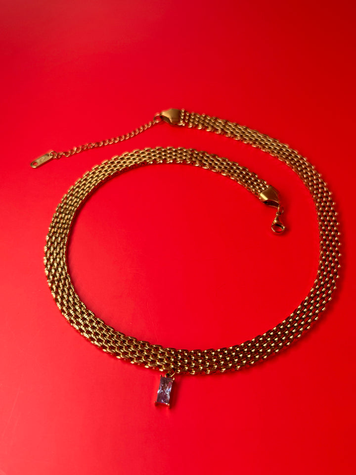 Marni κολιέ τσόκερ με πέτρα